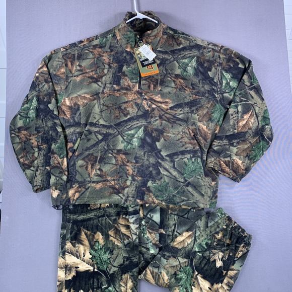 Trail Crest Highland Mens‎ Timber Fleece Pullover 3XL Pants 2XL Set Camo Hunting - Picture 1 of 16